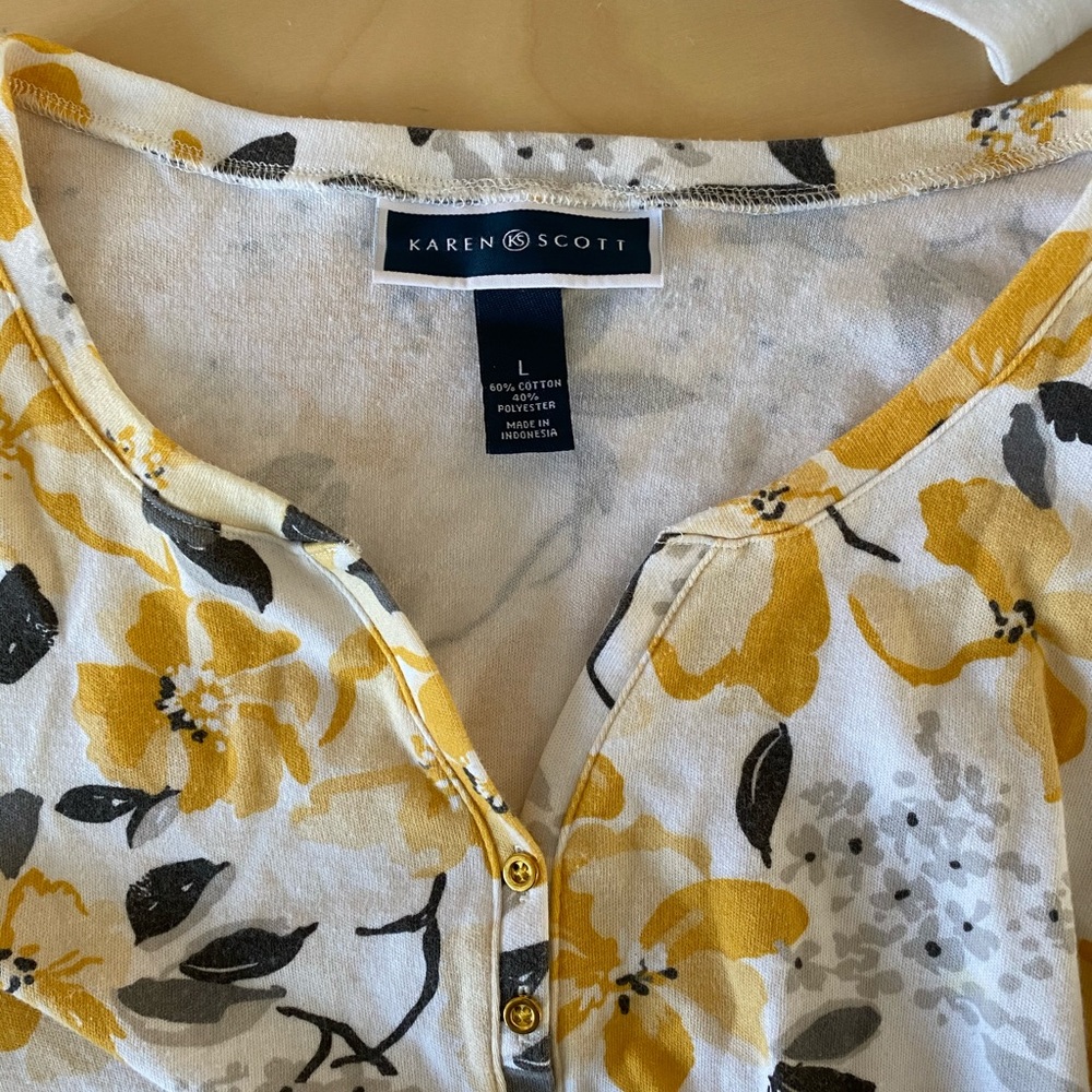 Karen Scott Long sleeve Sz Large - Picture 2 of 3